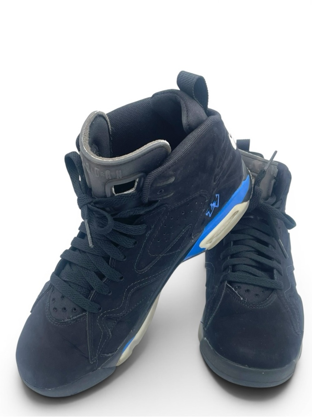 Air Jordan 6 Retro Black Blue Size 5.5Y (Fits Women’s 7) w/ Box - Picture 13 of 14